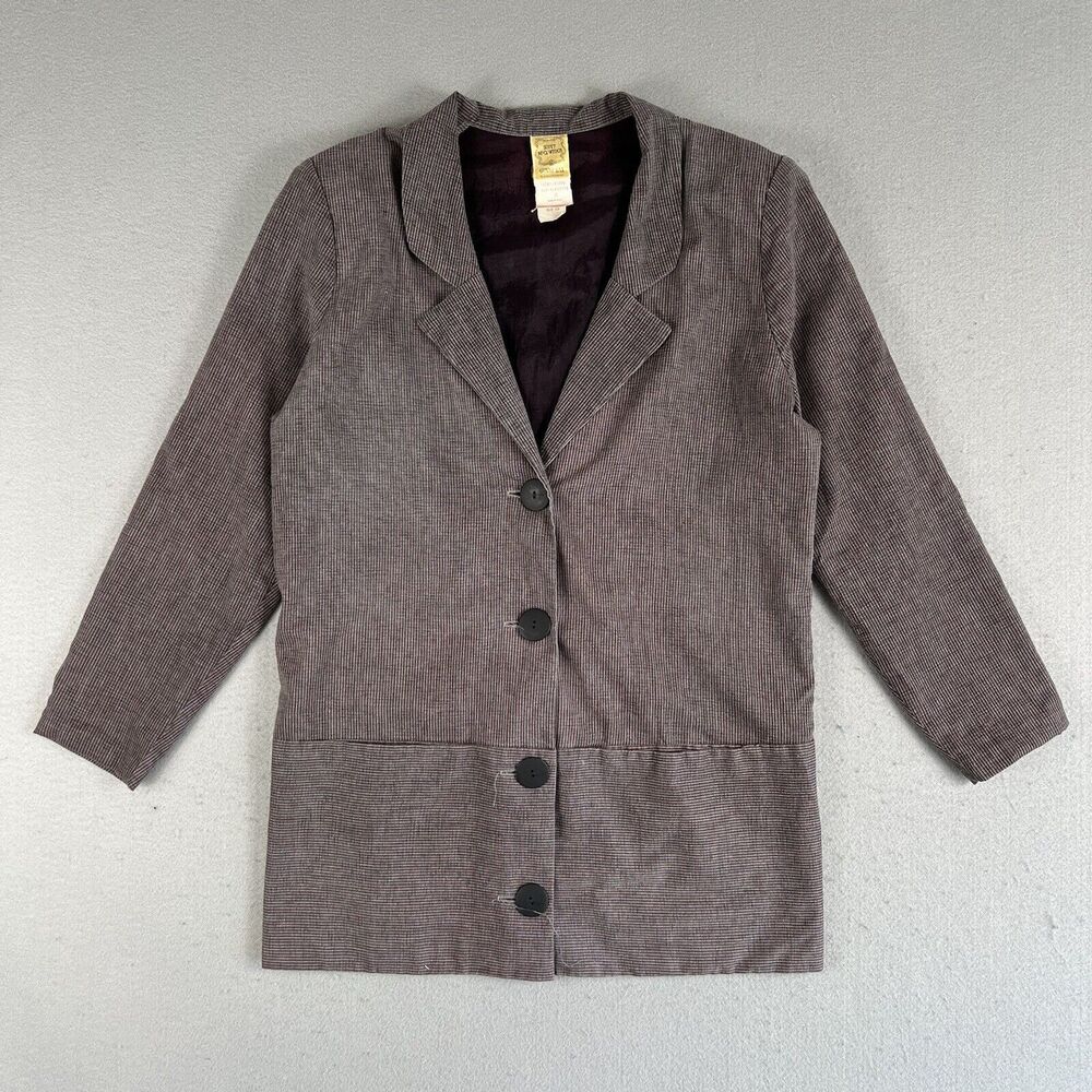 Gunne Sax Blazer Womens Size 8 Purple Scott McClintock Collared Textured Jacket